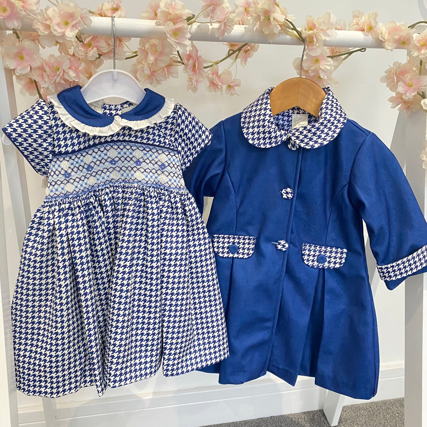 Pretty Originals Navy & White Smock Dress