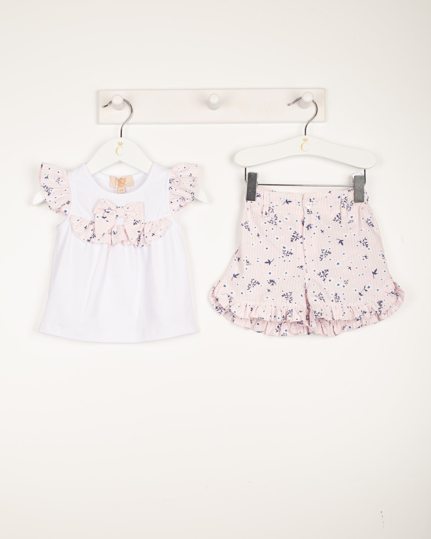 Caramelo Pink Floral Short Set