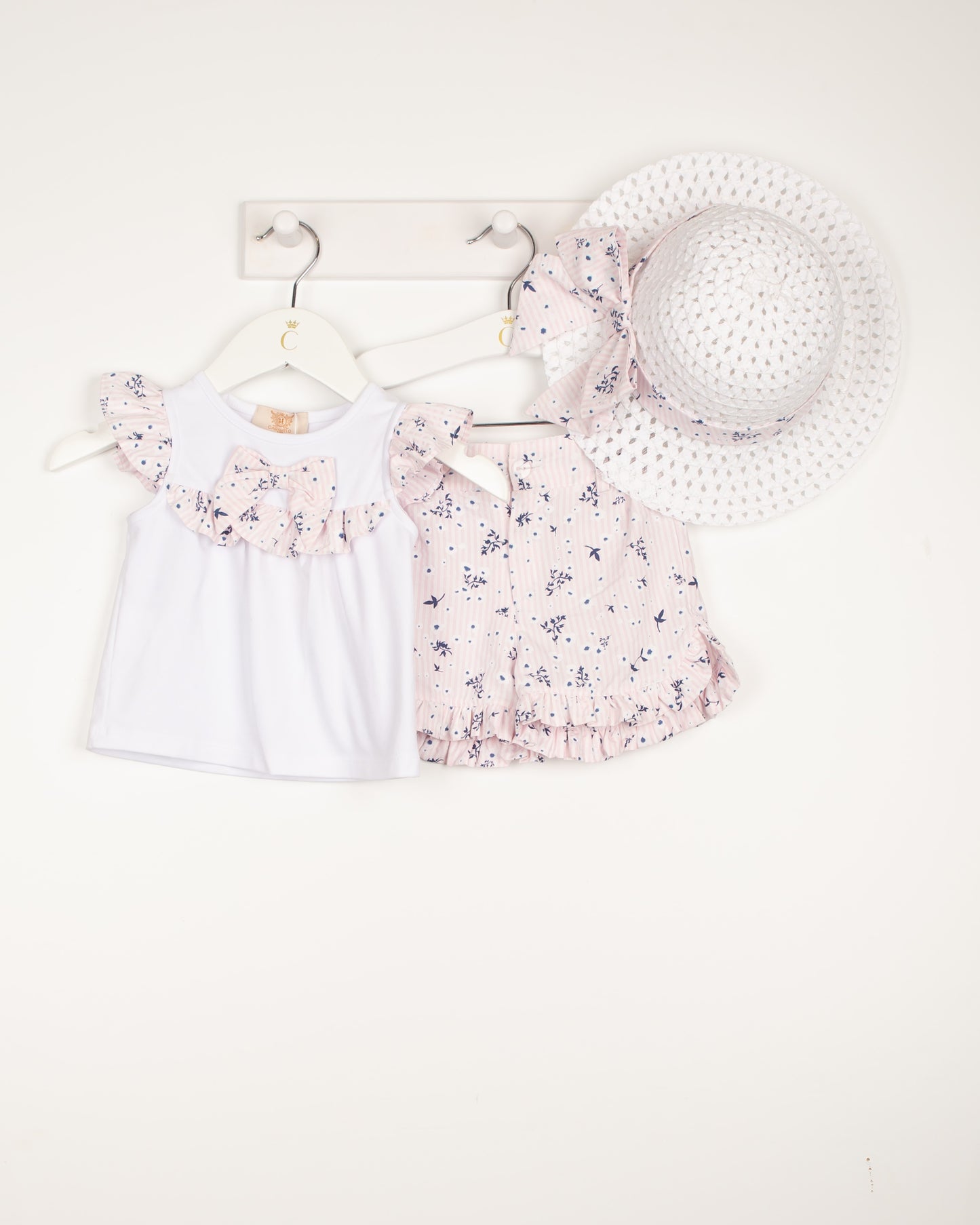 Caramelo Pink Floral Short Set