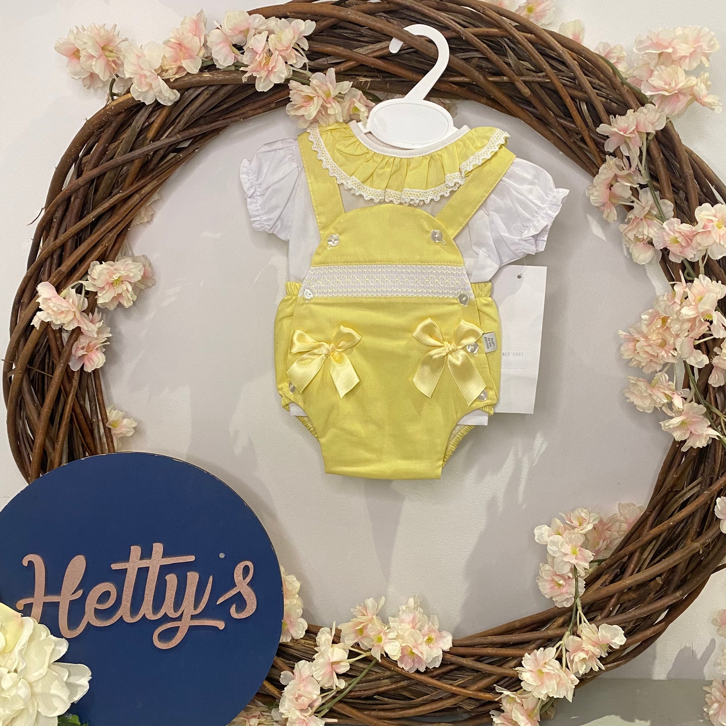 Lemon Double Bow Romper