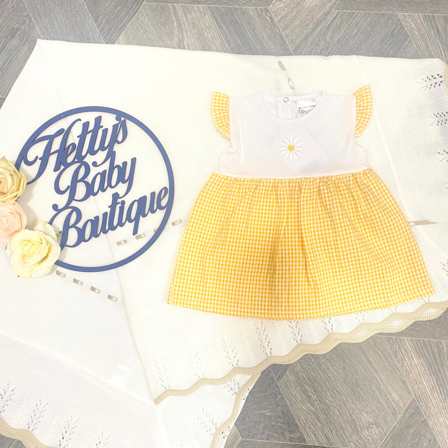 PEX "Daisy" Lemon Gingham Dress