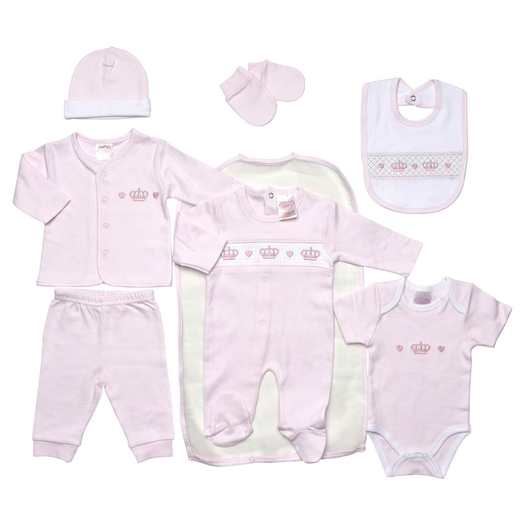 Crown Smock gift set - pink