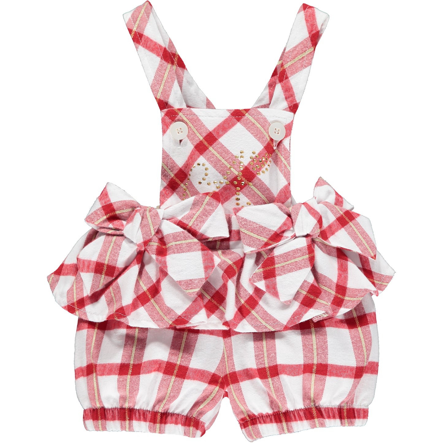 Little A Betty Red Check Dungaree