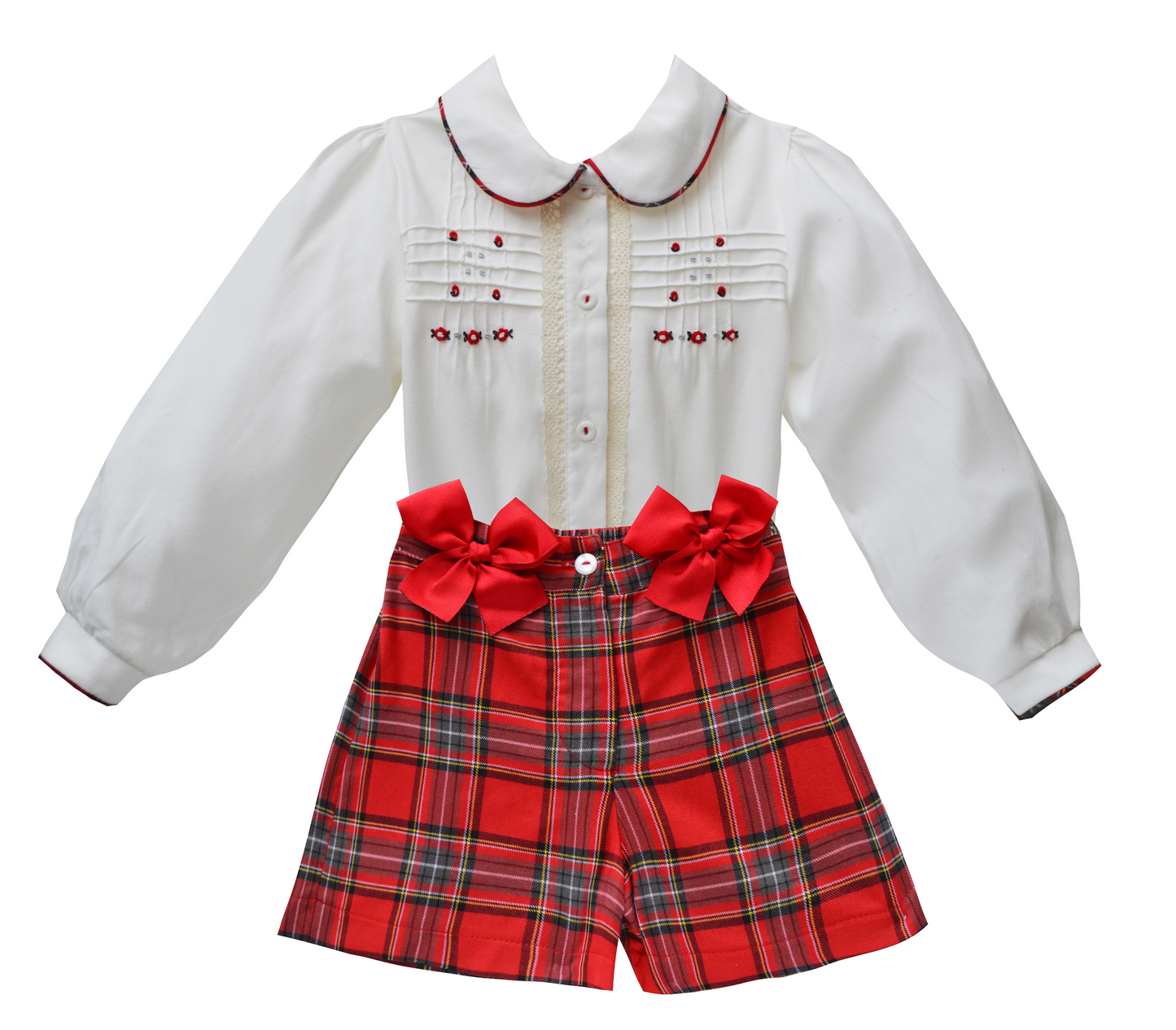 Pretty Originals Tartan Smock Short Set