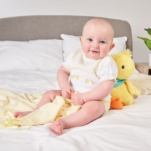Dandelion Lemon & White Knitted Bloomer Set