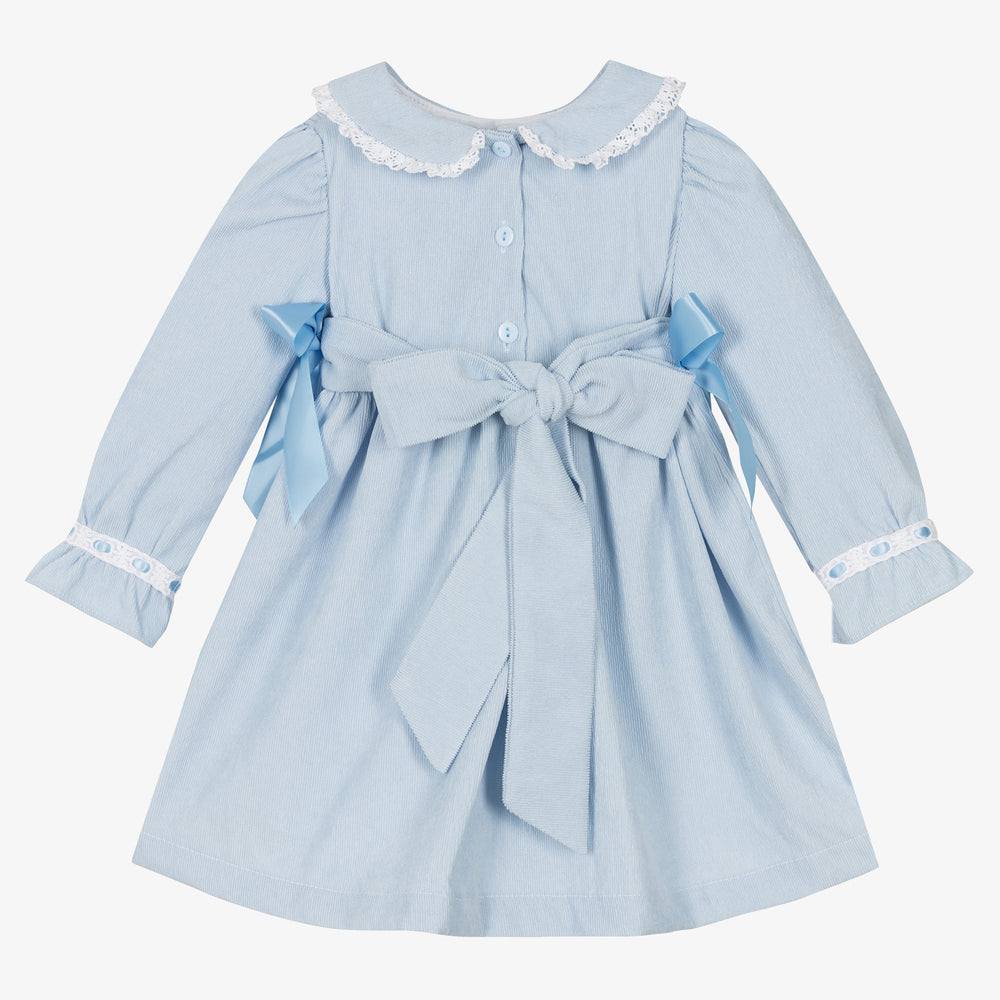 Beau Kid Corduroy Blue Smock Dress