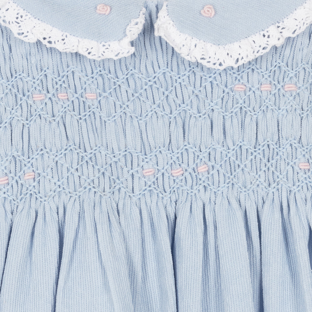 Beau Kid Corduroy Blue Smock Dress