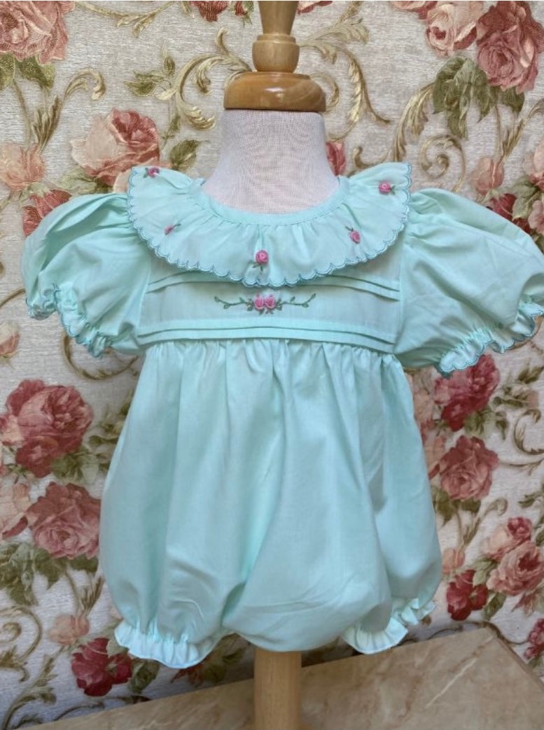 Blossom Rose Bud Collar Romper