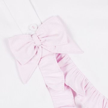 Pretty Originals Bow & Embroidery Dress with Bloomer Pants & Headband