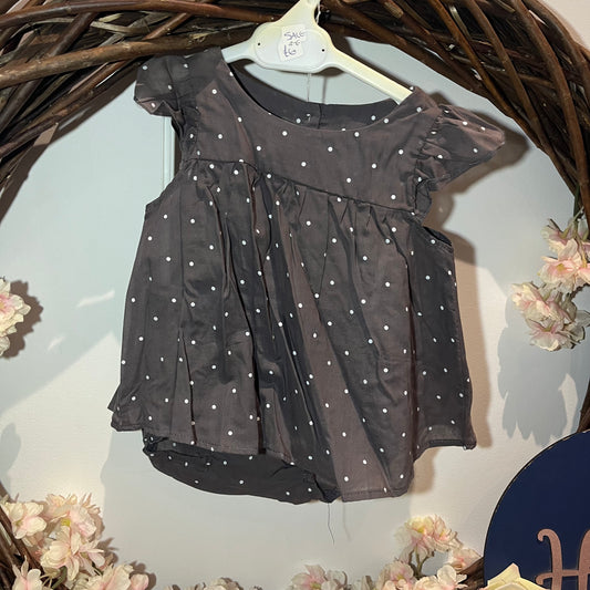 3/6 Mocha polka dot jam pant set