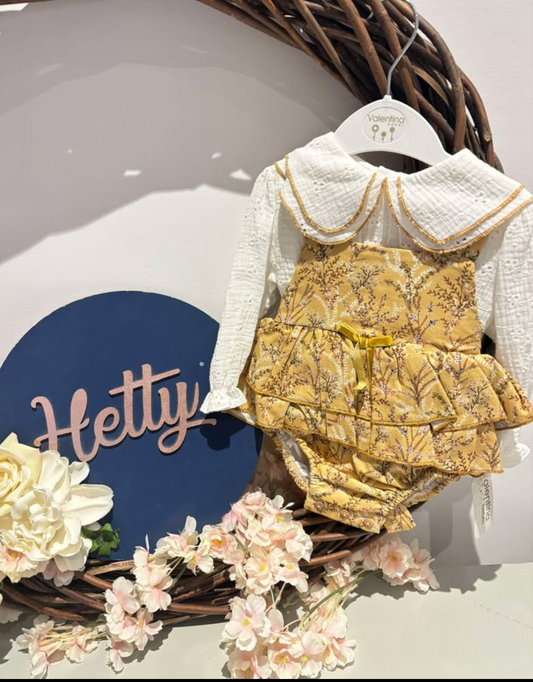 Gold Floral Romper