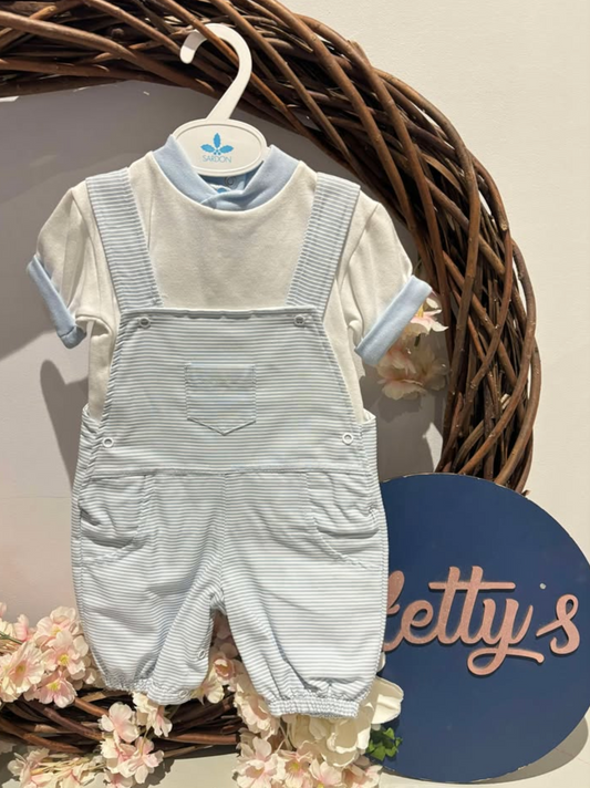 Sardon Blue & White Striped Dungaree
