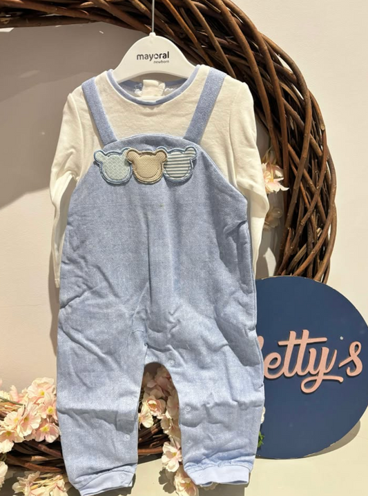Blue Teddybear Dungaree