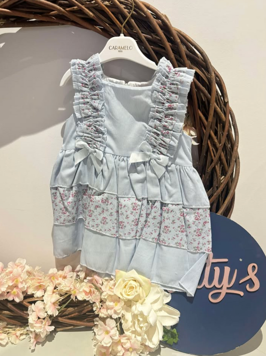 Caramelo Blue Floral Dress