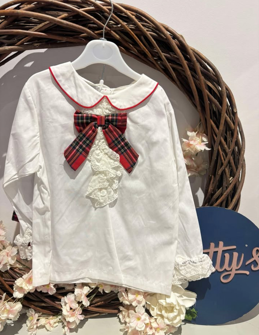 Beau Kid Tartan Blouse & Shorts