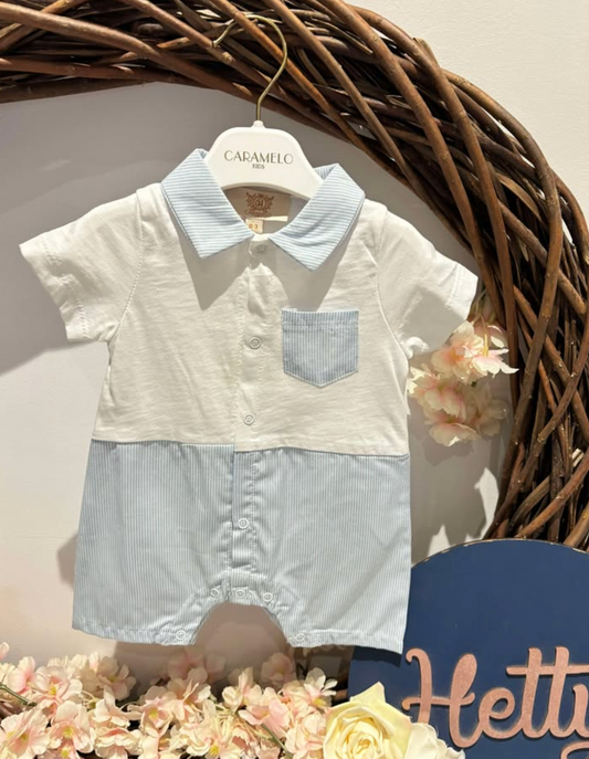 Caramelo Blue Romper