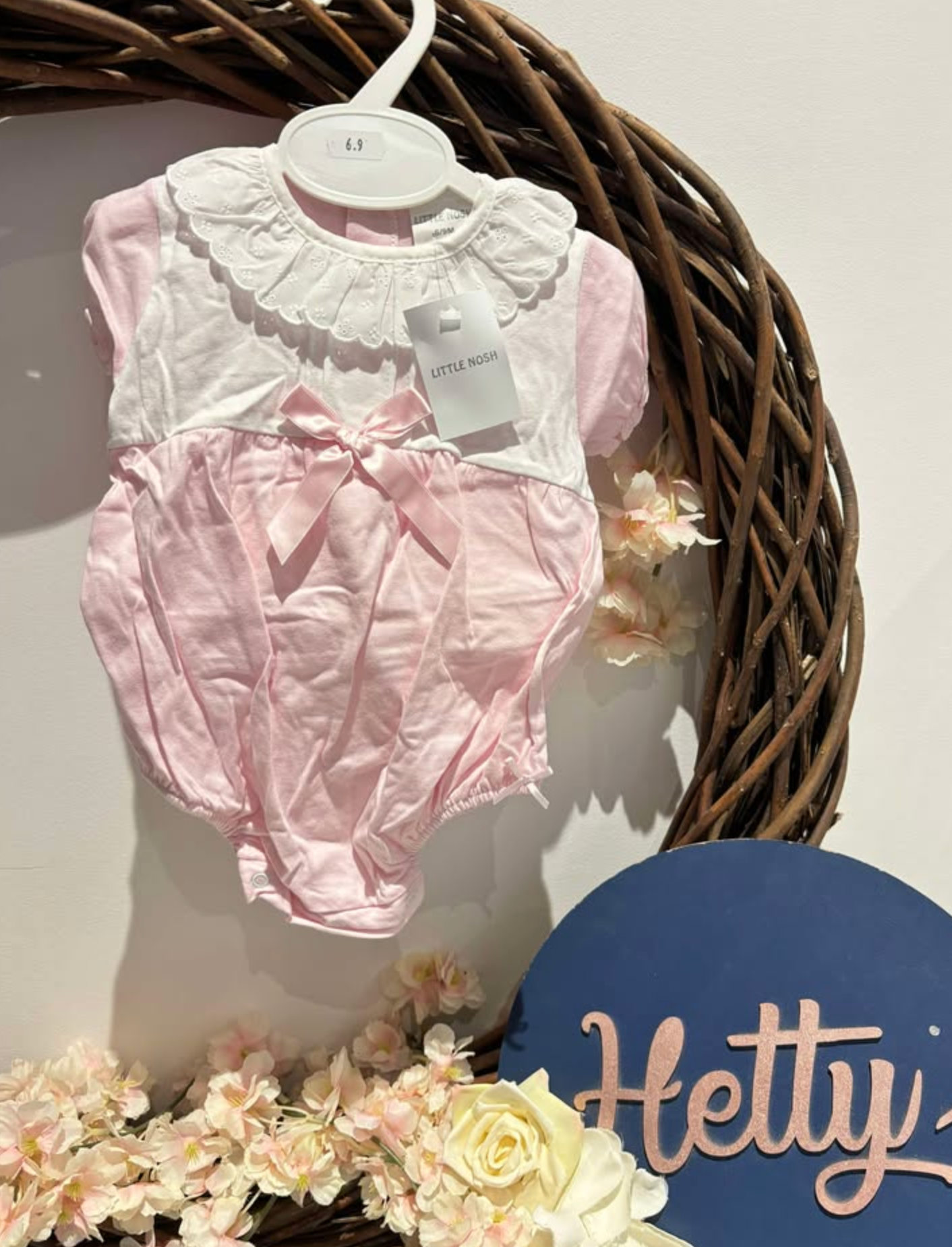 Pink Bow Romper