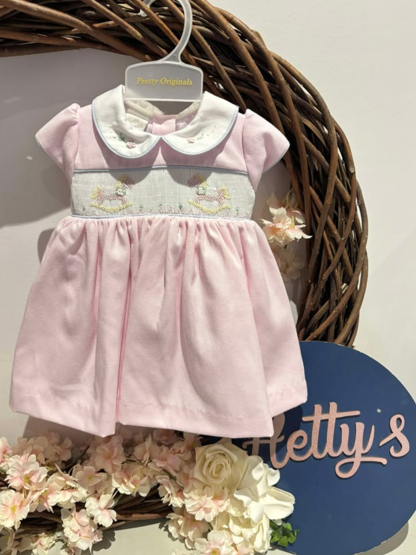 Pretty Originals Pink Rocking Horse Dress & Pants