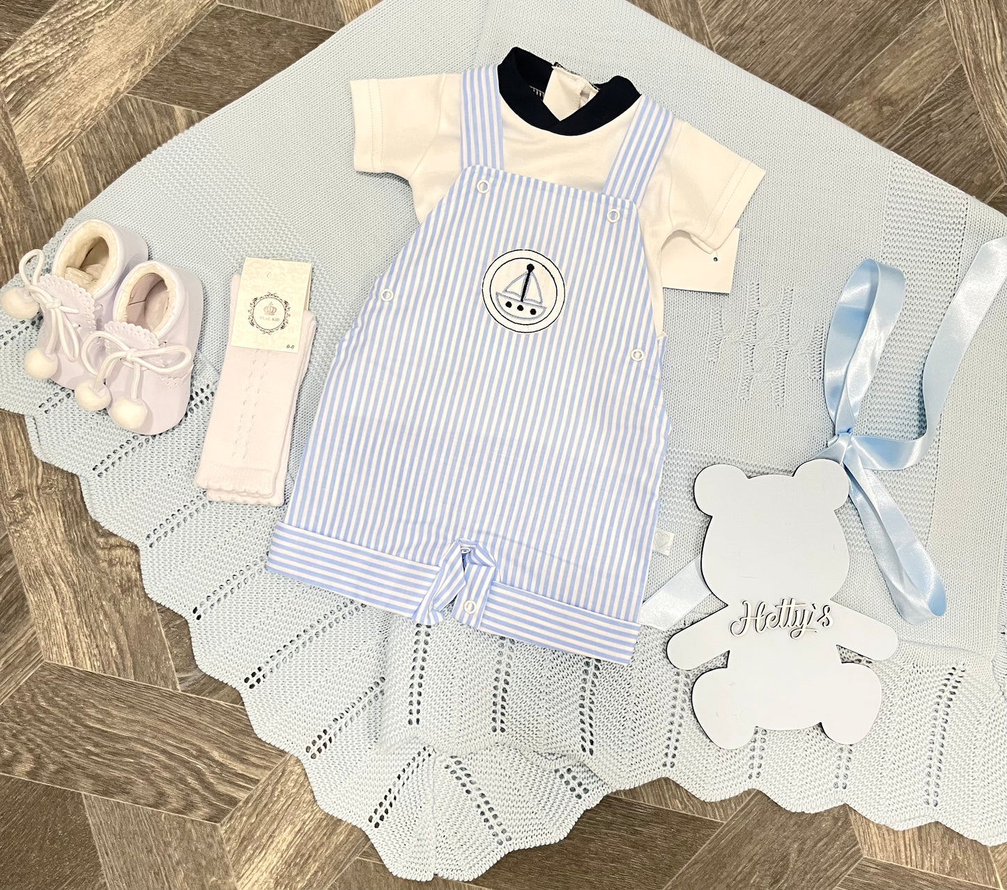 Striped Boat Dungaree 2 Piece