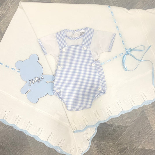 PEX Blue Gingham Dungaree Set