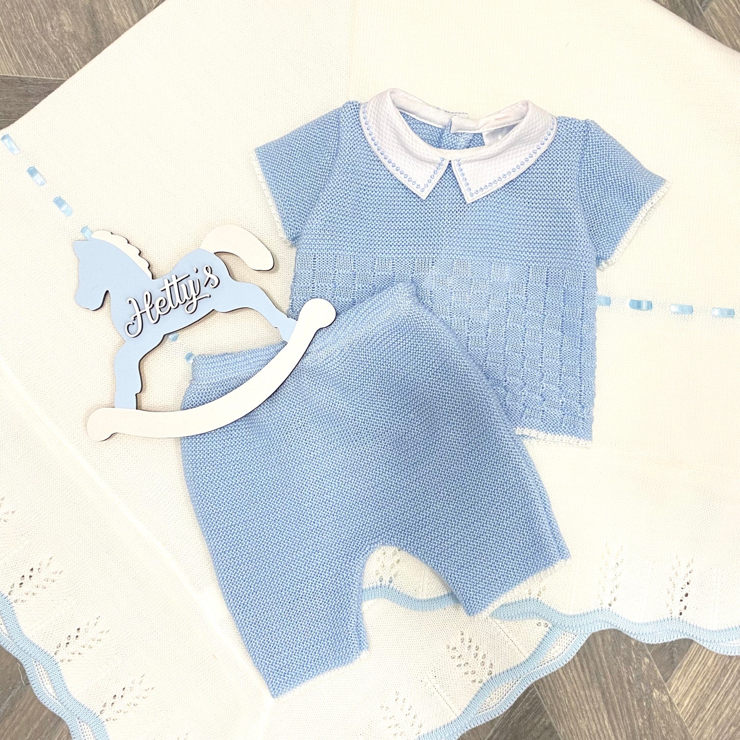 "ARCHIE" Blue Knitted Two Piece Set