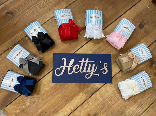 Tambino Bow Tights - Various Colours - Hetty's Baby Boutique
