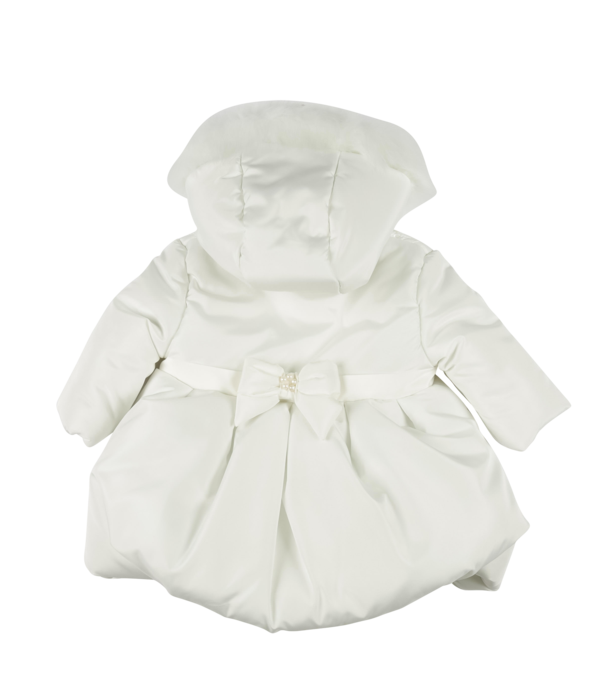 Mintini Pearl Ivory Bow Coat - Hetty's Baby Boutique