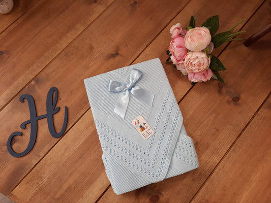 Spanish Luxury Blanket with Large Bow - Hetty's Baby Boutique
