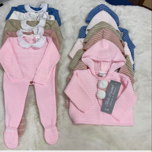 Patterned Knitted Pram Suit