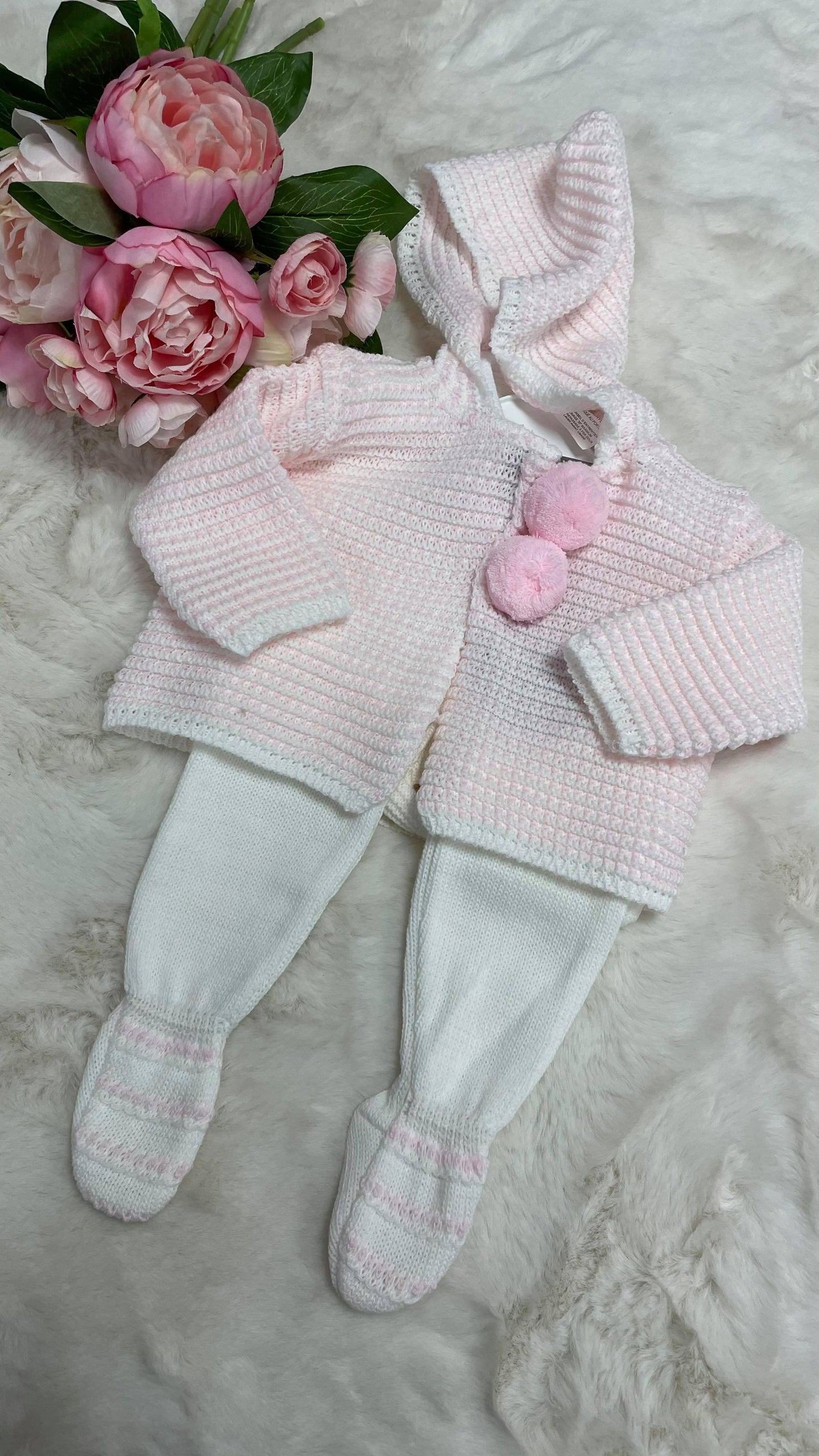 Patterned Knitted Pram Suit