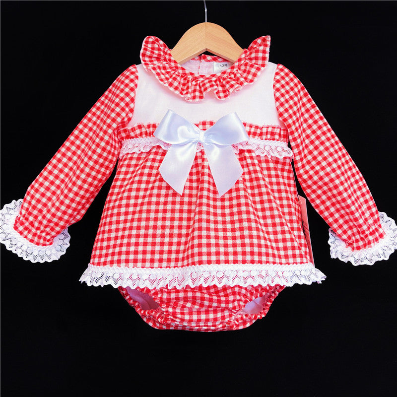3M 6M 36M ONLY ** "Wee Mee" Red Gingham Two Piece Set