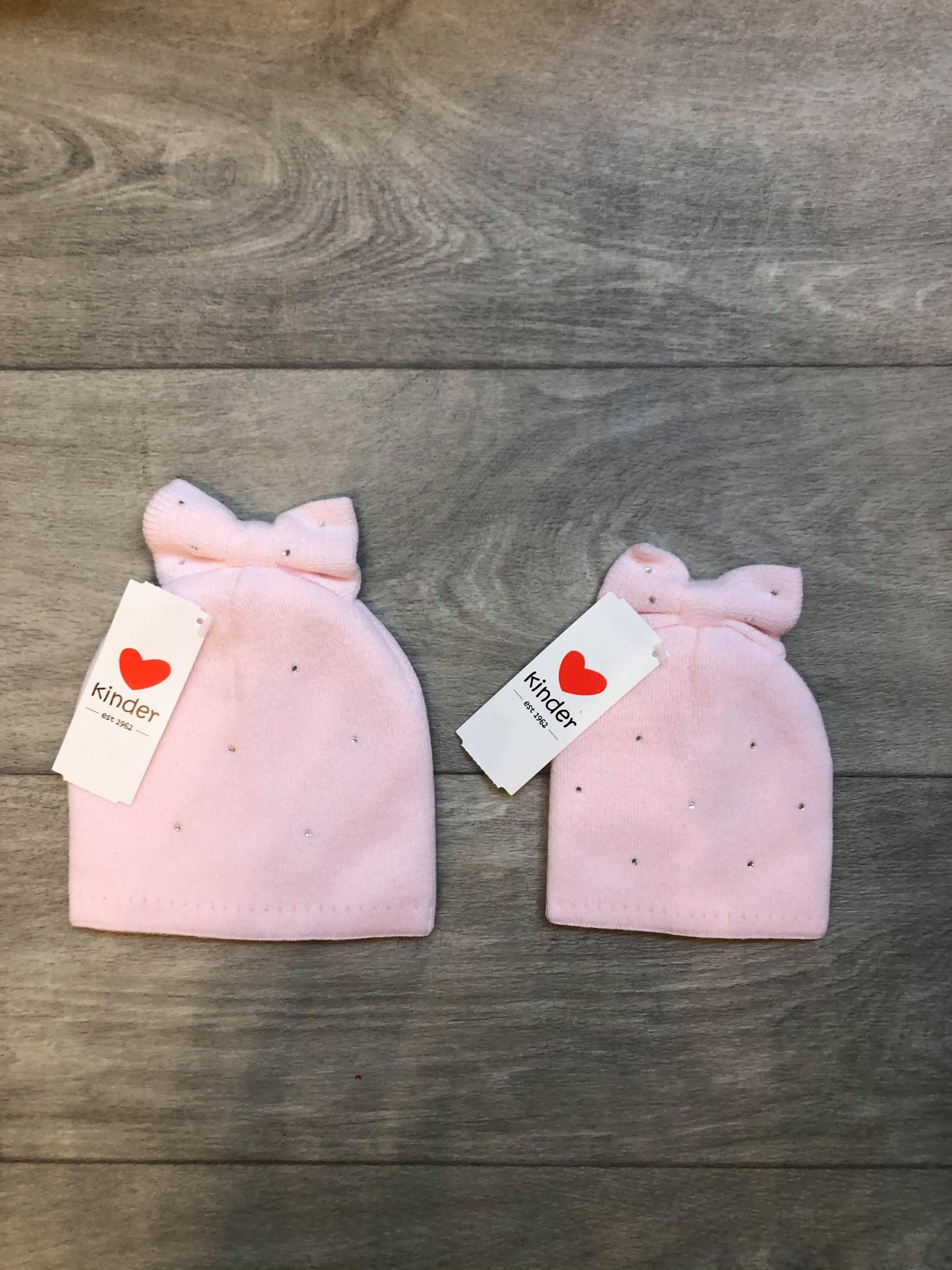 Diamonte Pink Bow Hat - Hetty's Baby Boutique