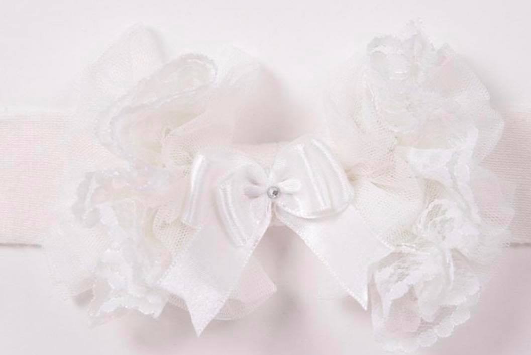 Luxury Tutu Lace & Bow Trim Headband - Various Colour - Hetty's Baby Boutique