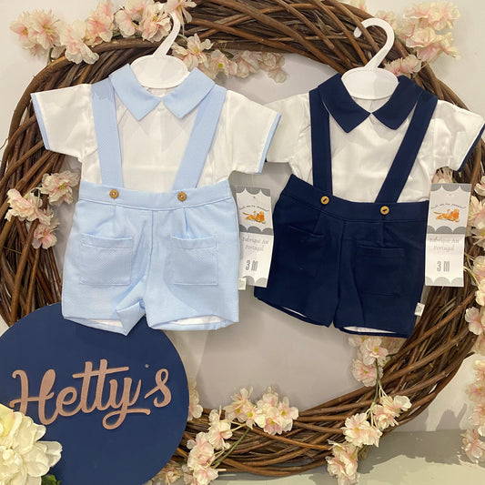 Boys Shirt & Dungaree Set