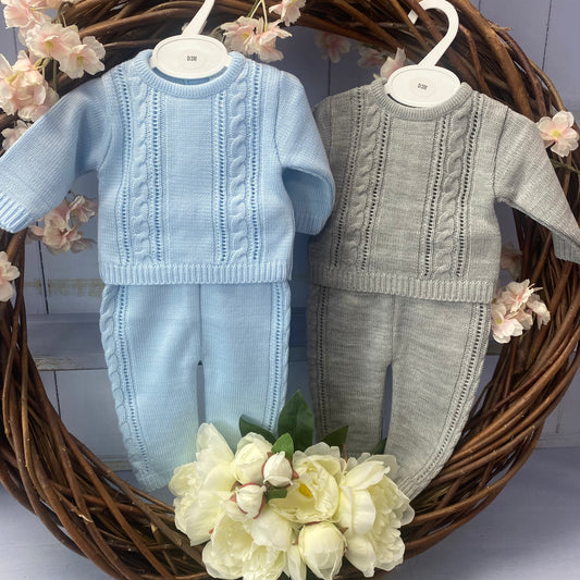 Boys Cable Knit 2 Piece Set