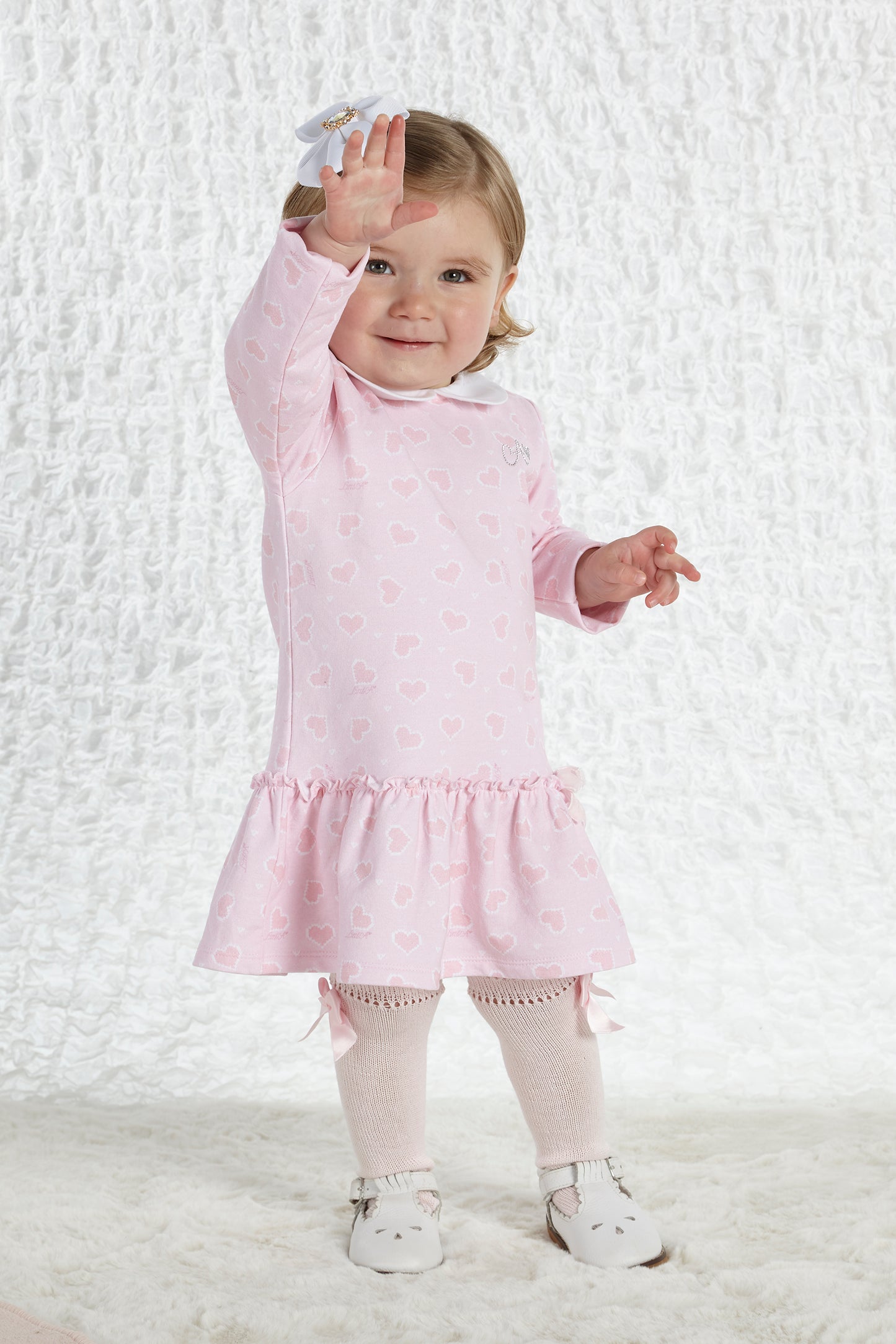 Little A Augustina Pink Hearts Dress