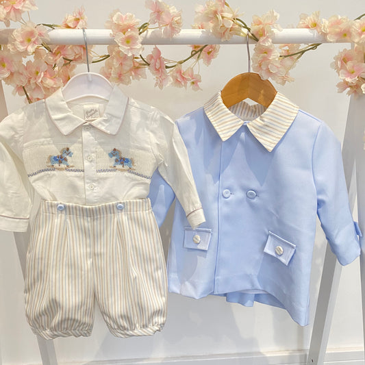 Pretty Originals Rocking Horse Shirt & Striped Shorts Set