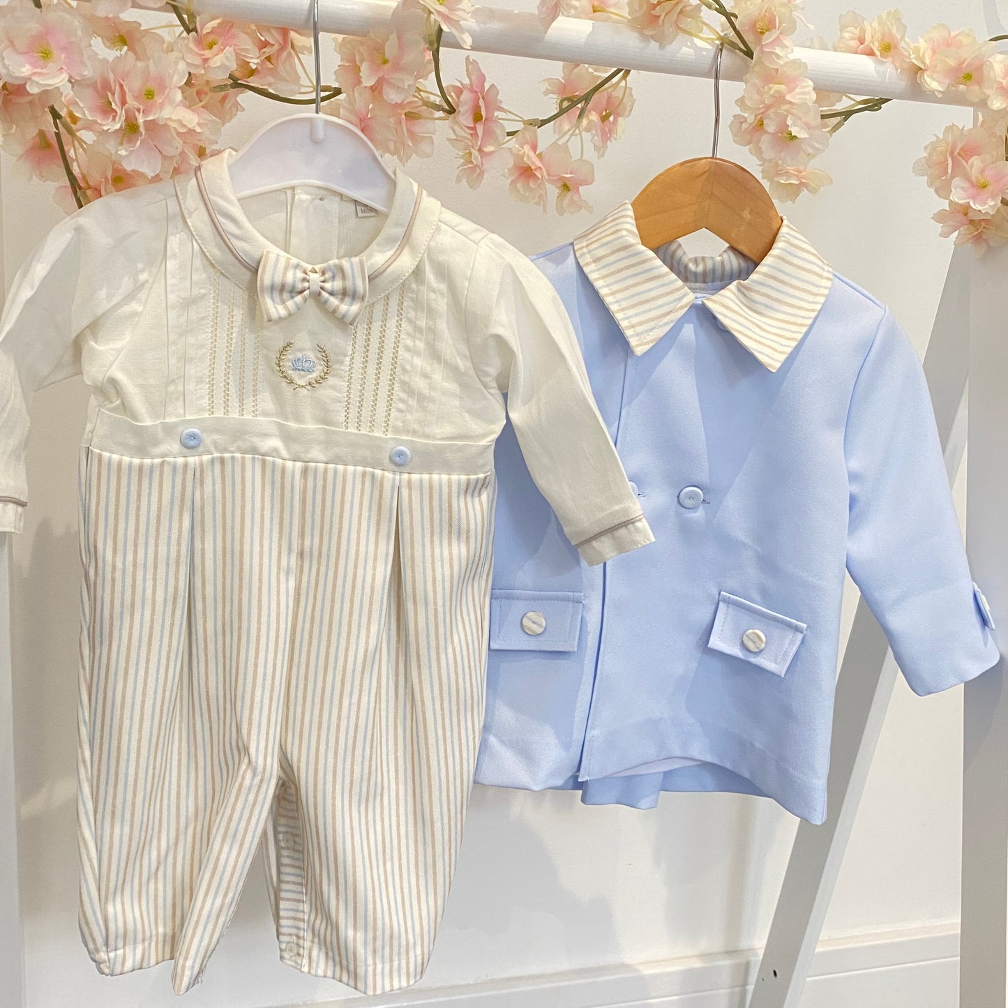 Pretty Originals Bow Stripe Romper