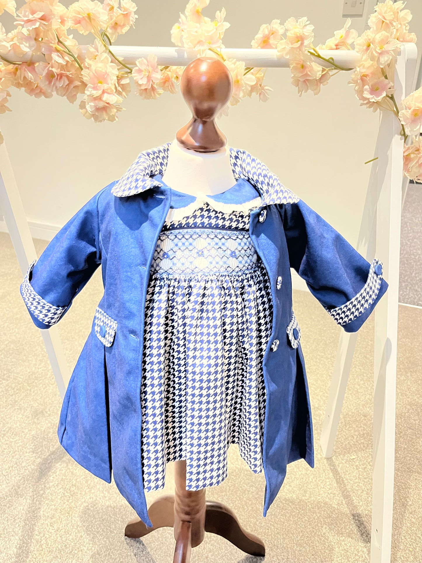 Pretty Originals Navy & White Coat & Hat