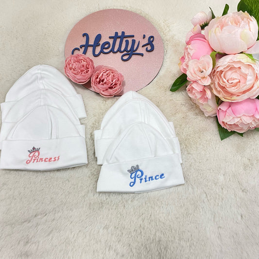 Prince or Princess Cotton Hats