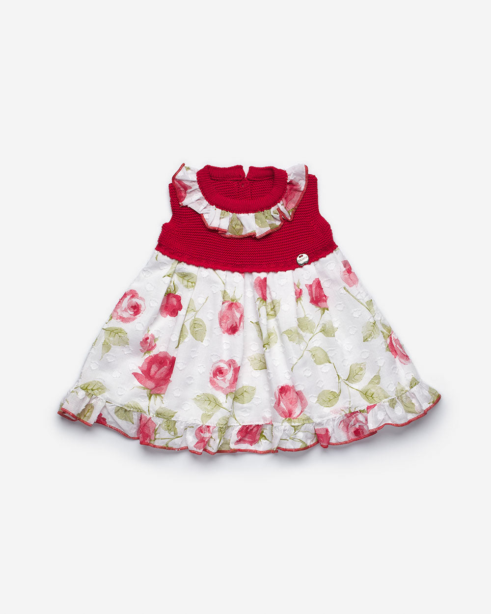 Juliana Red Knitted Roses Dress