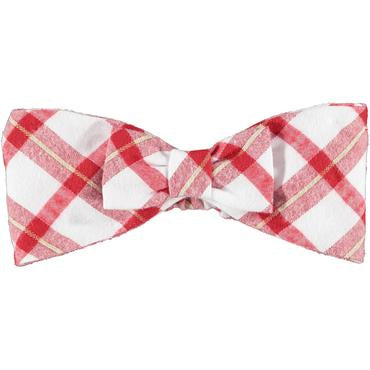 Little A Brittany Red Check Headband