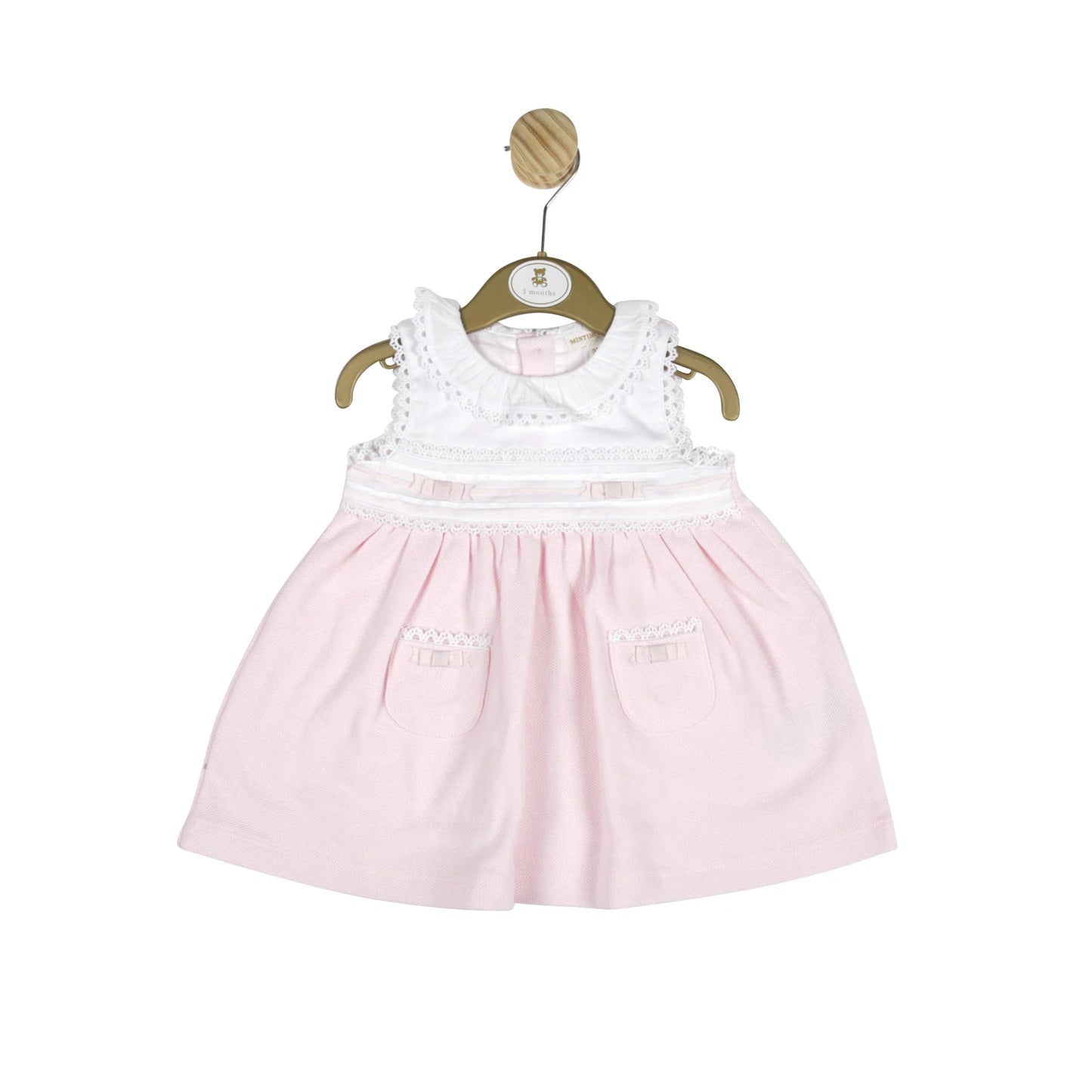 Mintini Pink Frilly Collar & Pocket Dress