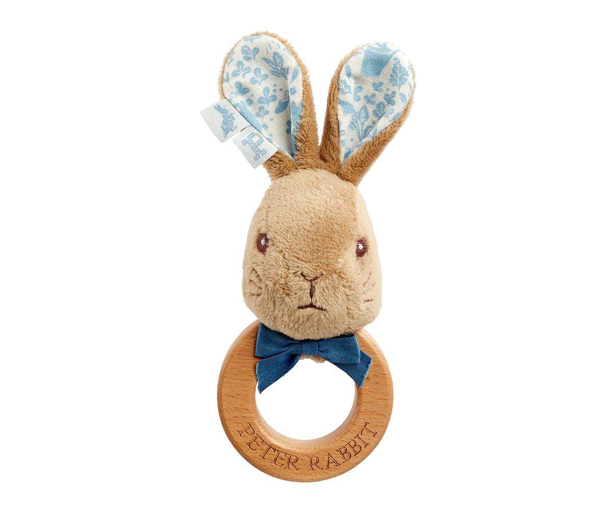 Luxury Peter & Flopsy Bunny Ring Rattle - Hetty's Baby Boutique
