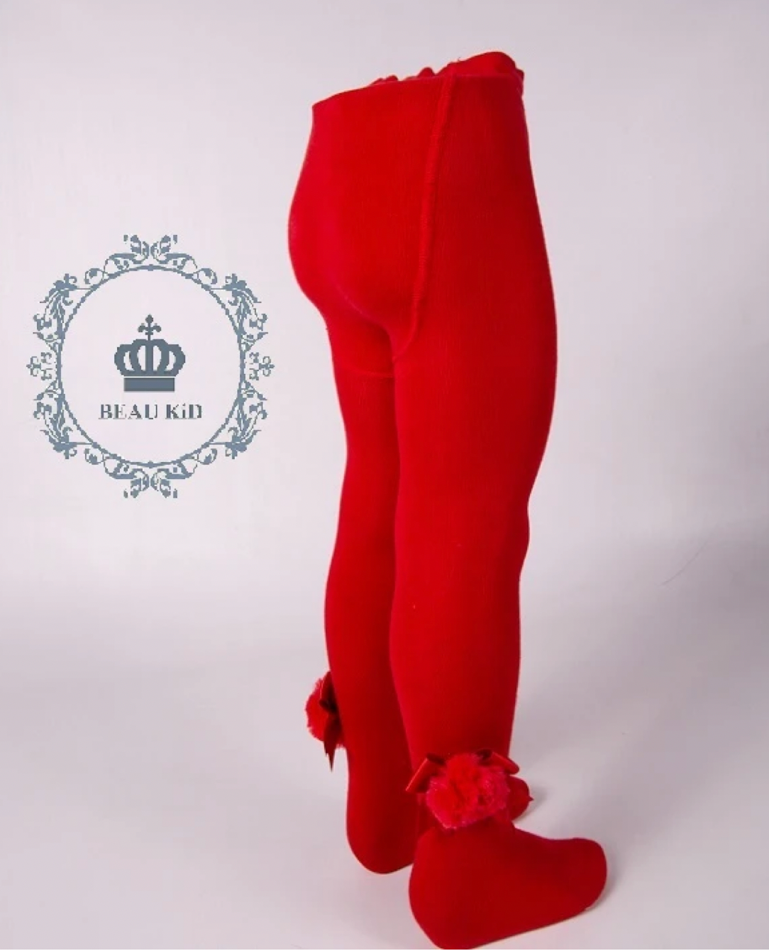 Beau Kid Pom Bow Tights