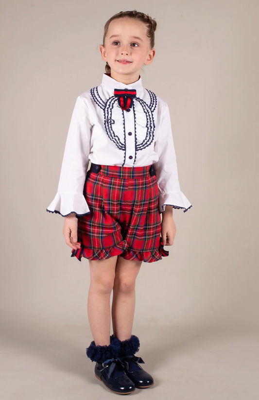 Beau Kid Tartan Short & Blouse set