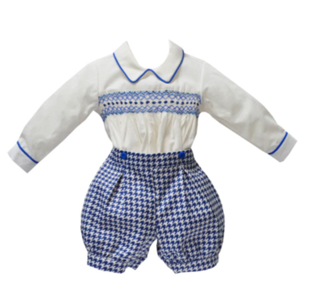 Pretty Originals Boys Navy Smock Shirt & Shorts