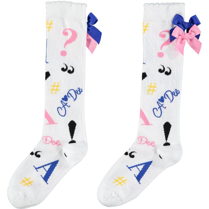 Ariana Dee Gazette Sharon White Knee High Socks