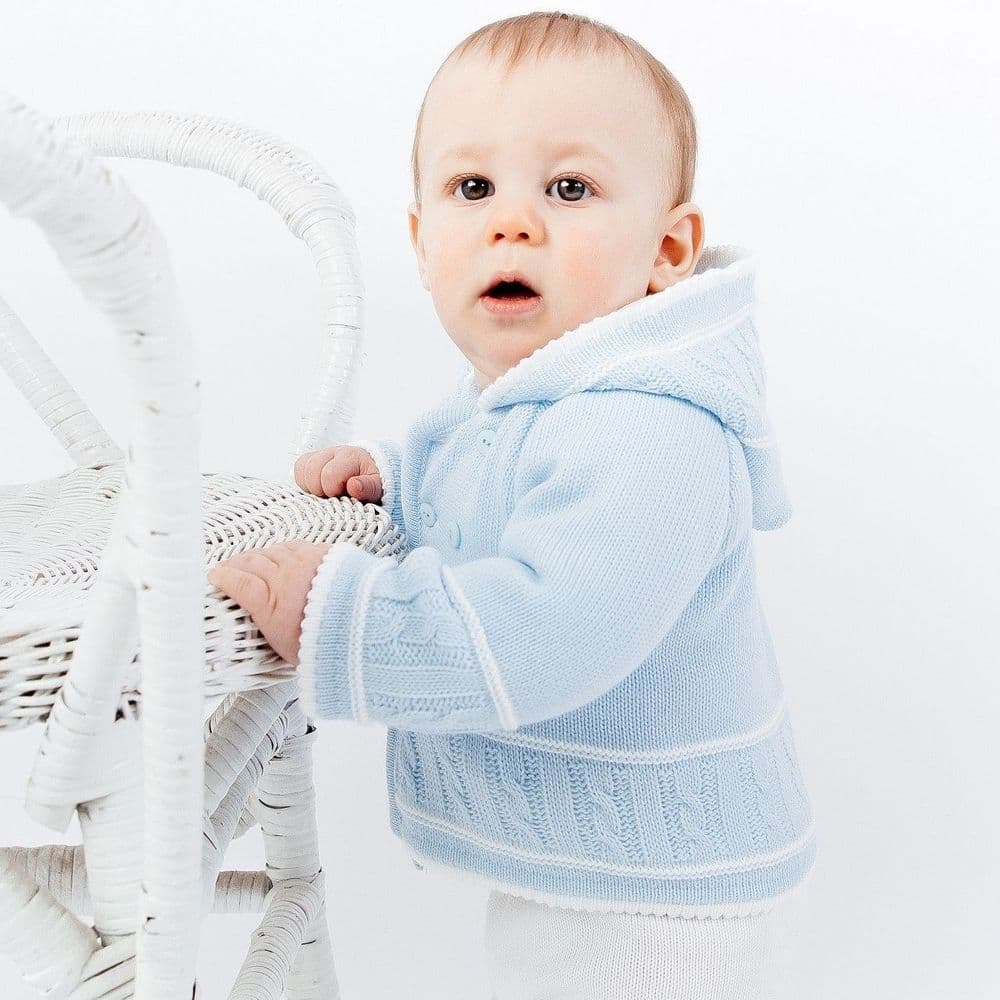 "Taylor" Thick Knitted Pram Coat - Hetty's Baby Boutique