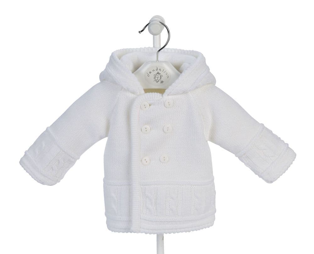 "Taylor" Thick Knitted Pram Coat - Hetty's Baby Boutique